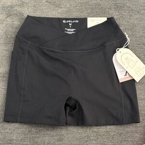 Blogilates- Women's Black Crisscross Scrunch Bike Shorts M